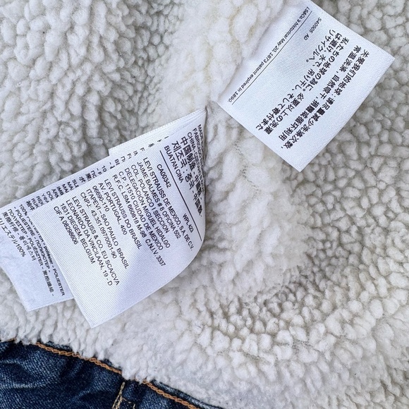 Levi's Men's Sherpa Lined Trucker Jacket Size Large - Picture 10 of 11